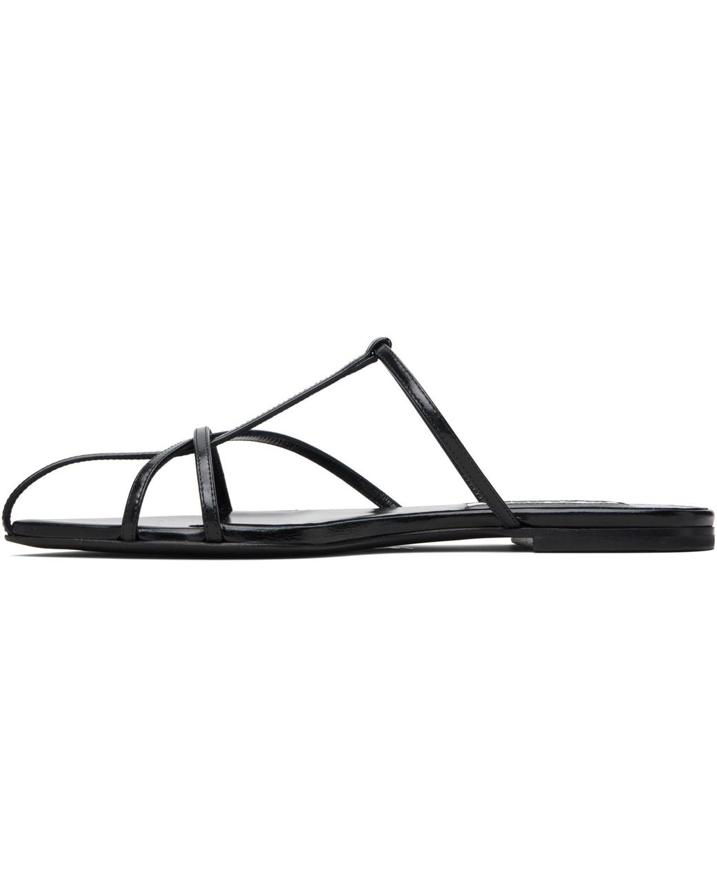 Jil Sander Black Pointed Toe Sandals