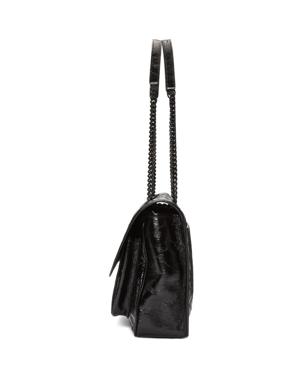 Saint Laurent Niki Large Leather Shoulder Bag - Black