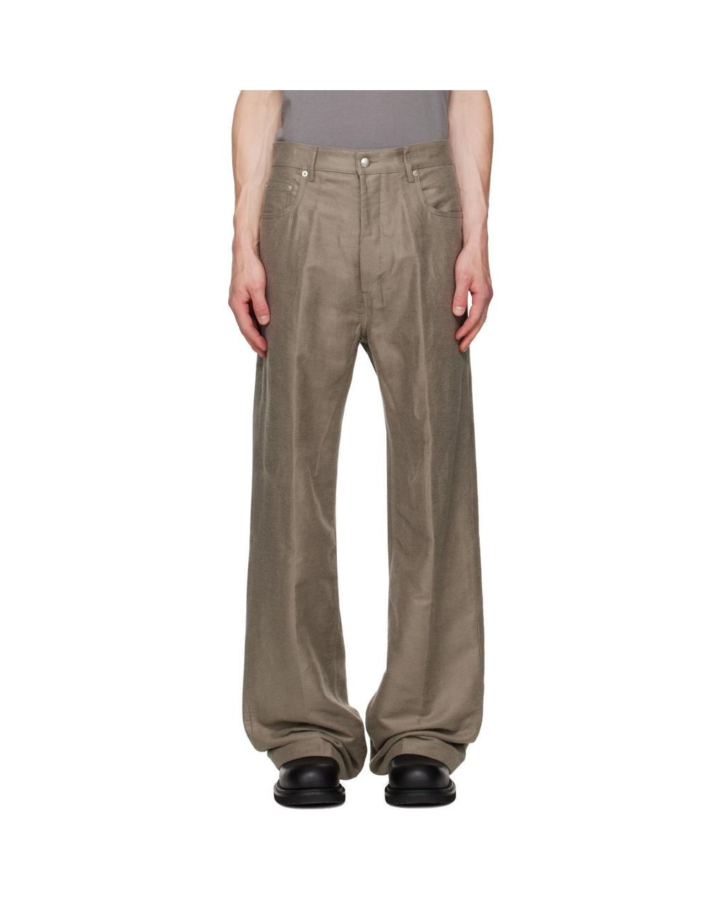 Rick Owens Brown Tower Geth Trousers for men