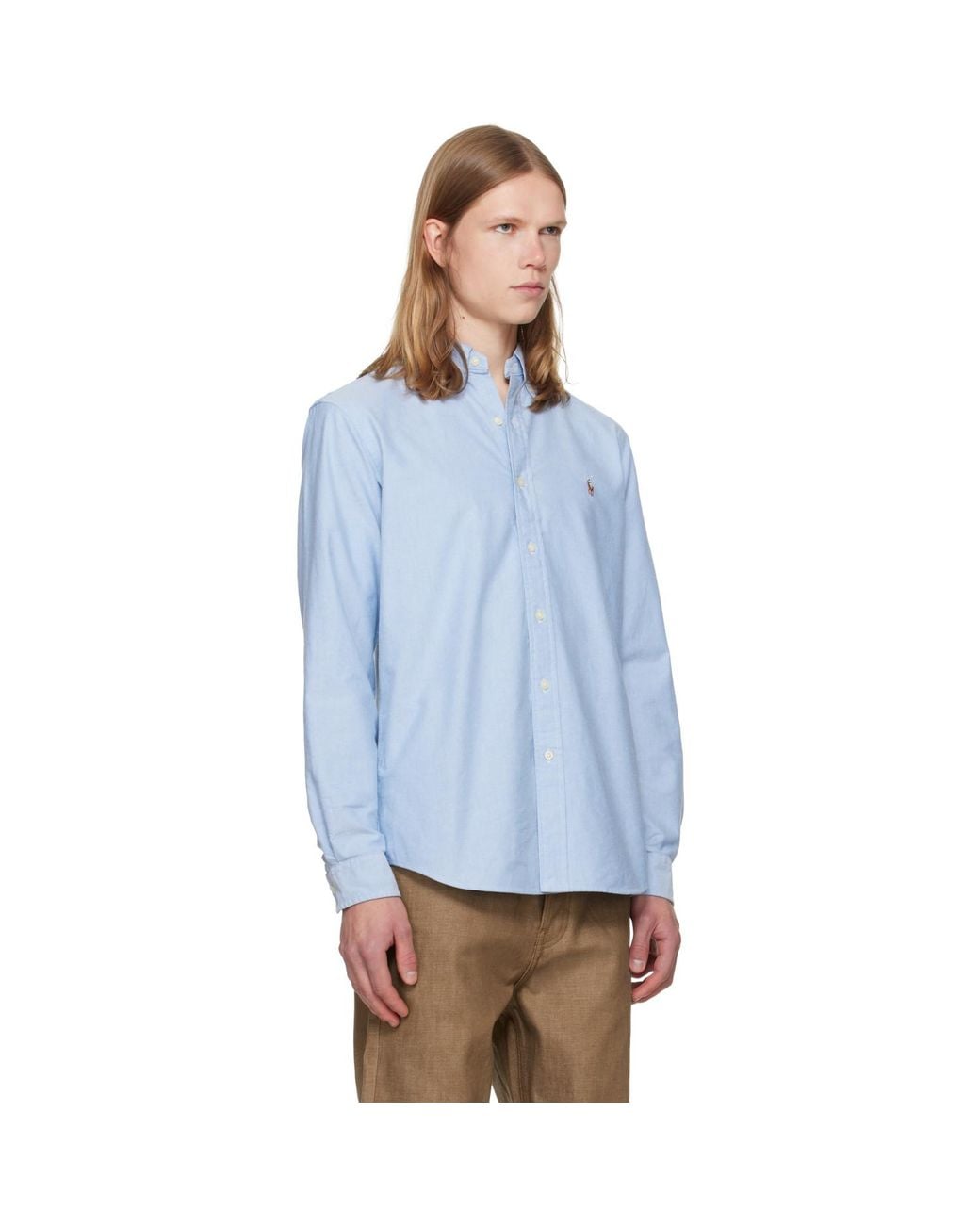 Polo Ralph Lauren Blue 'The Iconic Oxford' Shirt for men