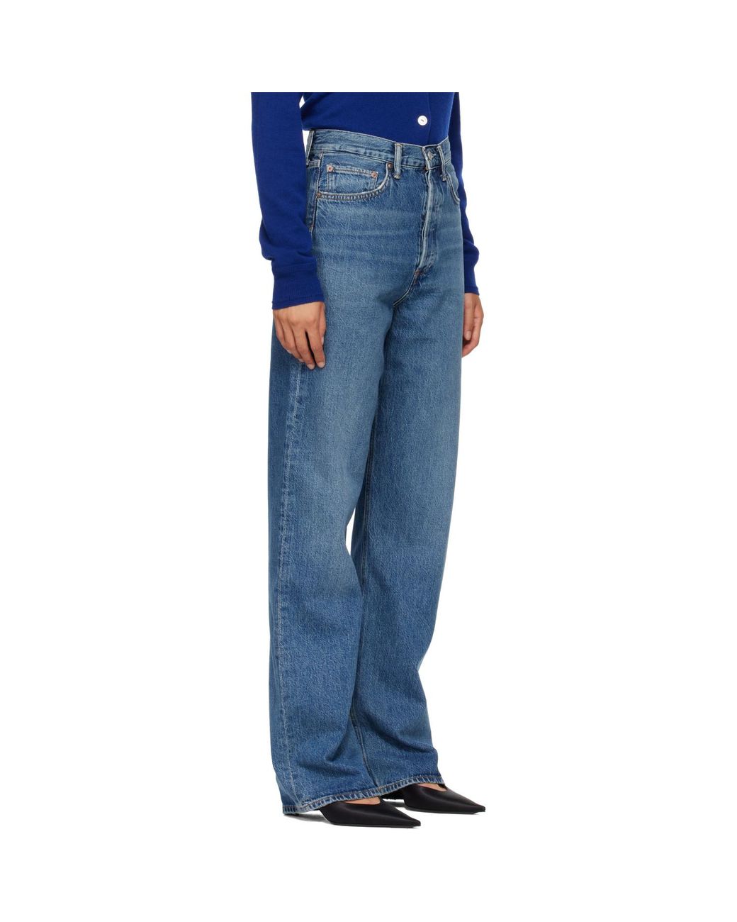 Agolde Blue Vintage Loose Straight-Leg Jeans