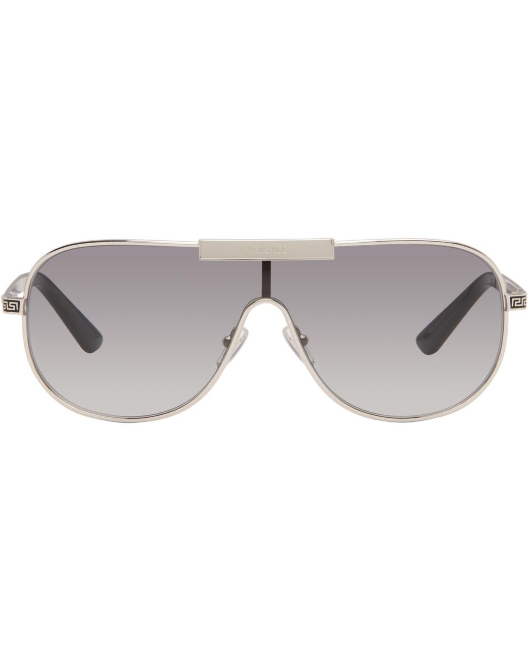 Versace Gray Greca Flow Sunglasses for men