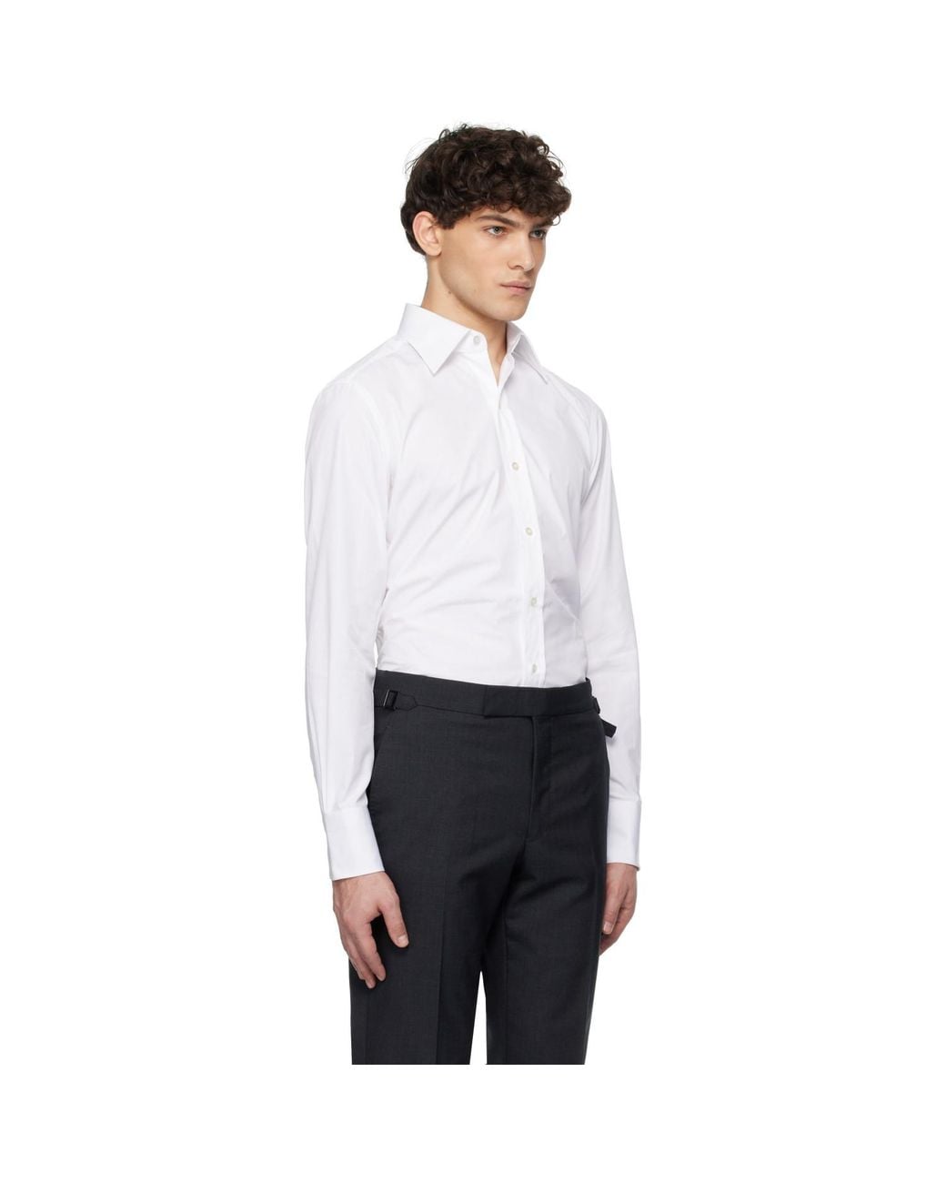 Tom Ford White Poplin Slim Fit Shirt for men