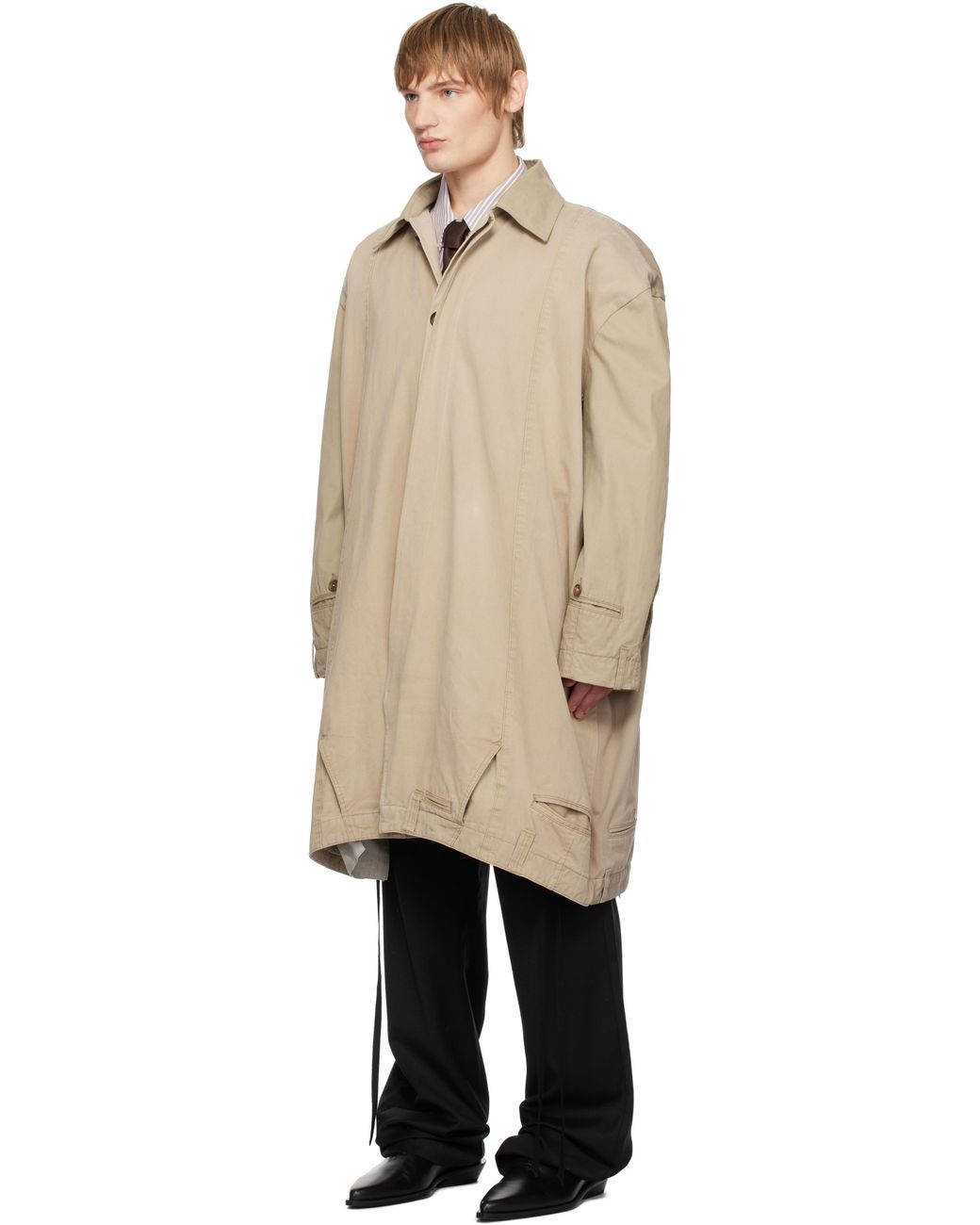 【関税込み】HODAKOVA Upside Down Chino トレンチコート hodakova-BEIGE-Upside-Down-