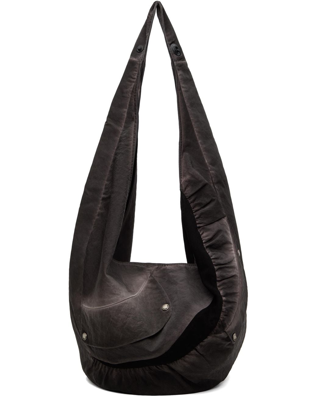 バッグ CMMAWEAR 24AW GARMENT DYEING Hobo Bag CMMAWEAR Ssense Exclusive Garment Dyed Slouch Tote in Black for