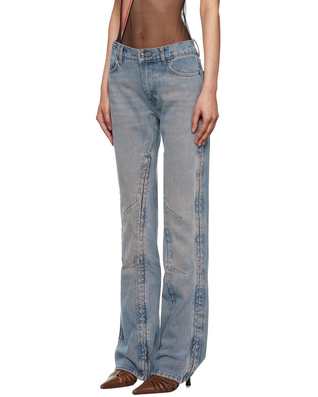 Y. Project Hook-Eye Jeans in Blue | Lyst Canada