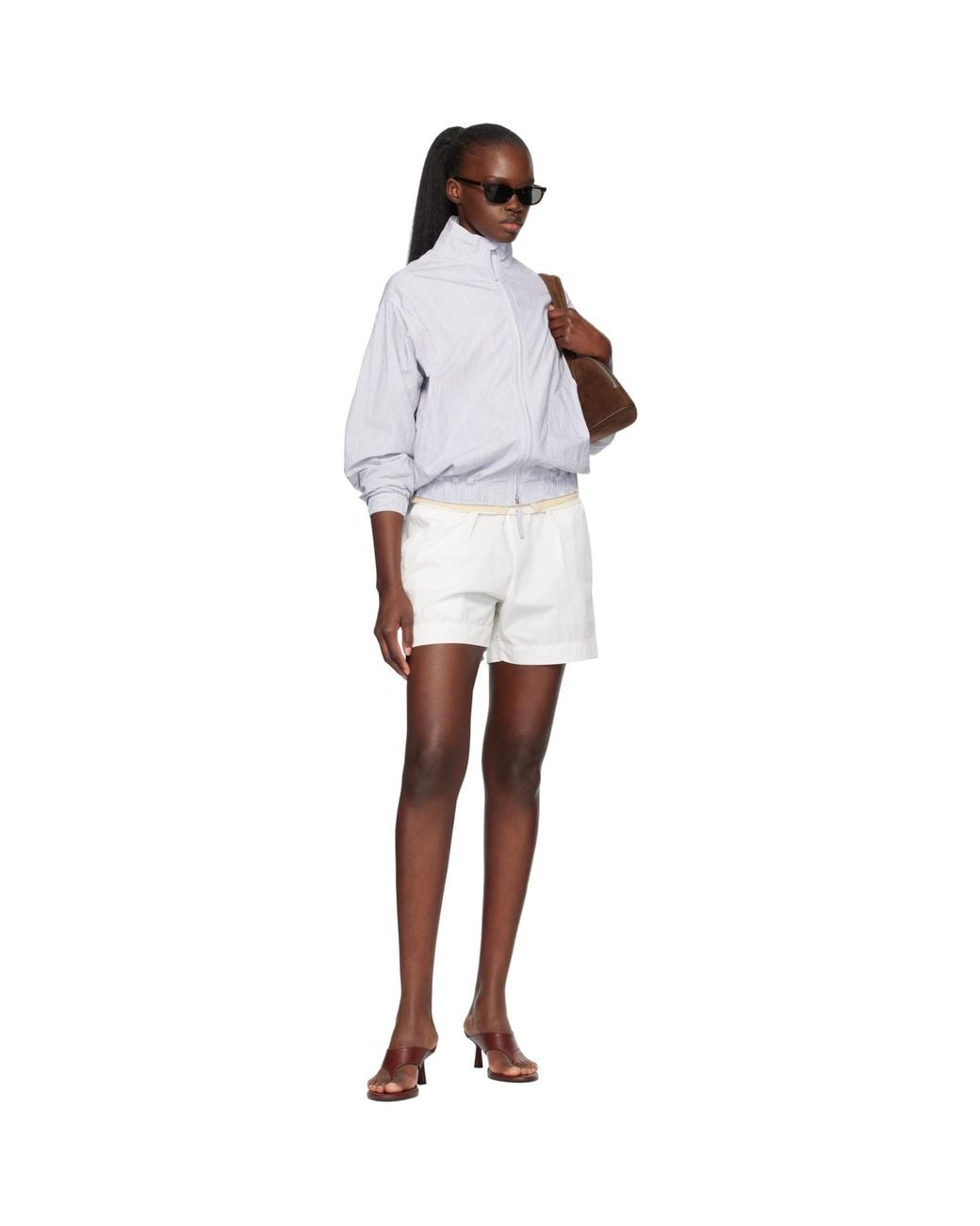 NOTHING WRITTEN White Panny Harrington Jacket
