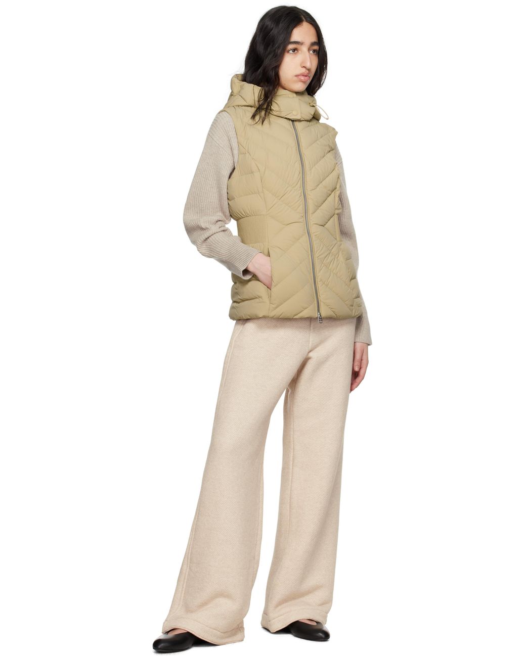 Mackage Hoshi Hooded Light Down Vest in Natural | Lyst