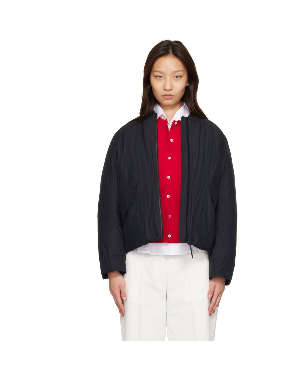 Veilance Red Decca Down Bomber Jacket