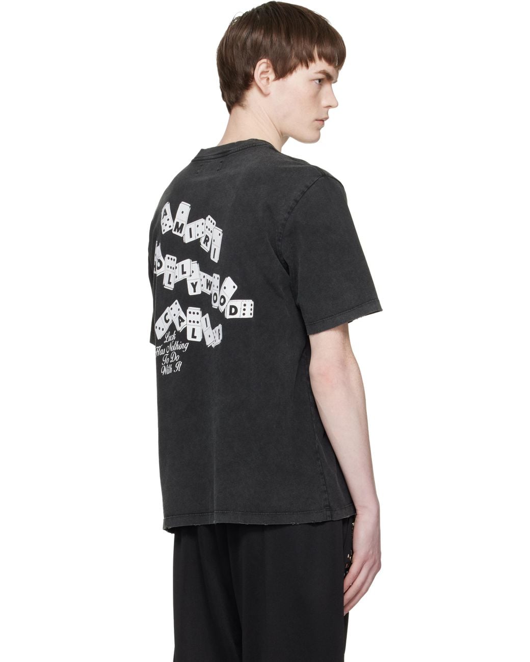 Amiri Black Domino T-Shirt for men
