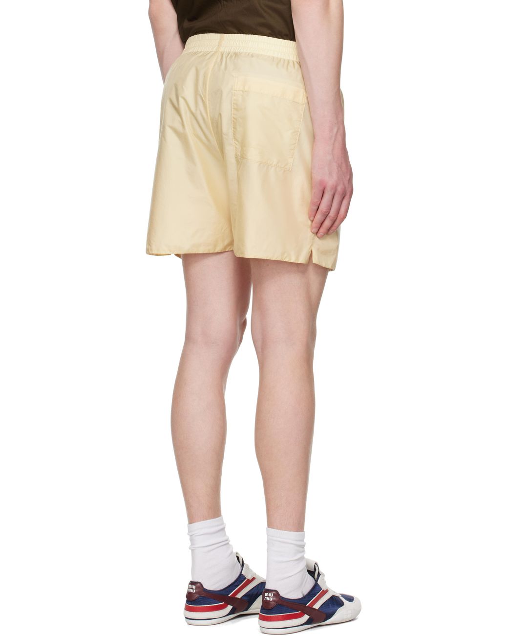 Auralee Black Light Sheer Nylon Shorts for men