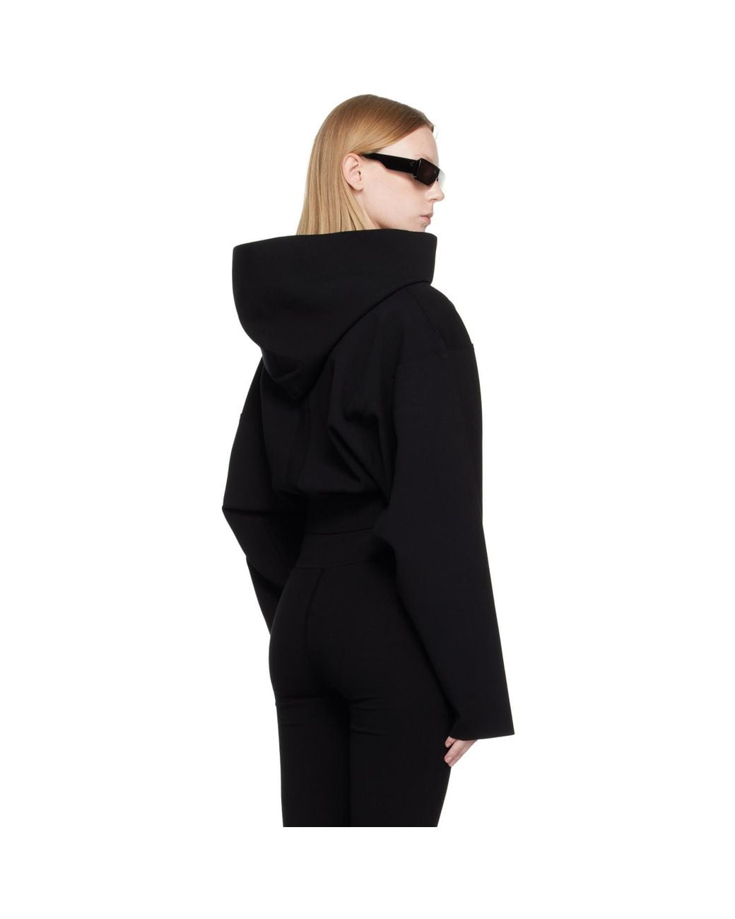 Rick Owens Black Tower Pull Hoodie