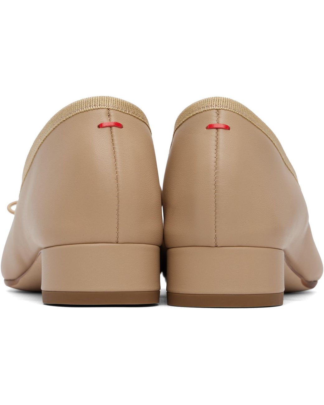 Aeyde Natural Onda Round-Toe Ballerina Flats