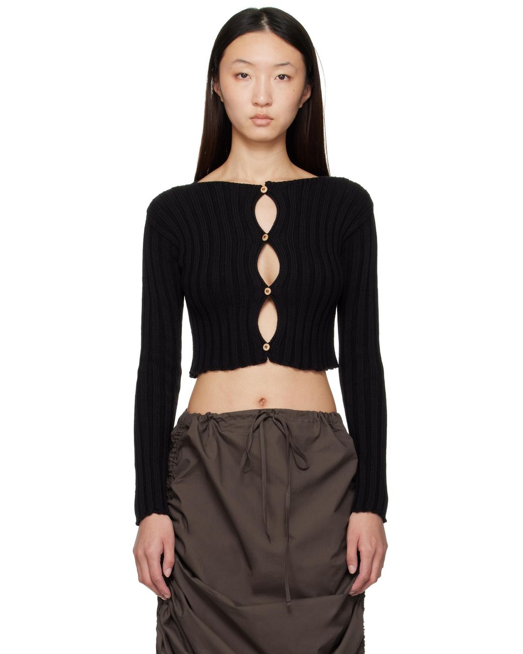 Baserange Macau Cardigan in Black | Lyst