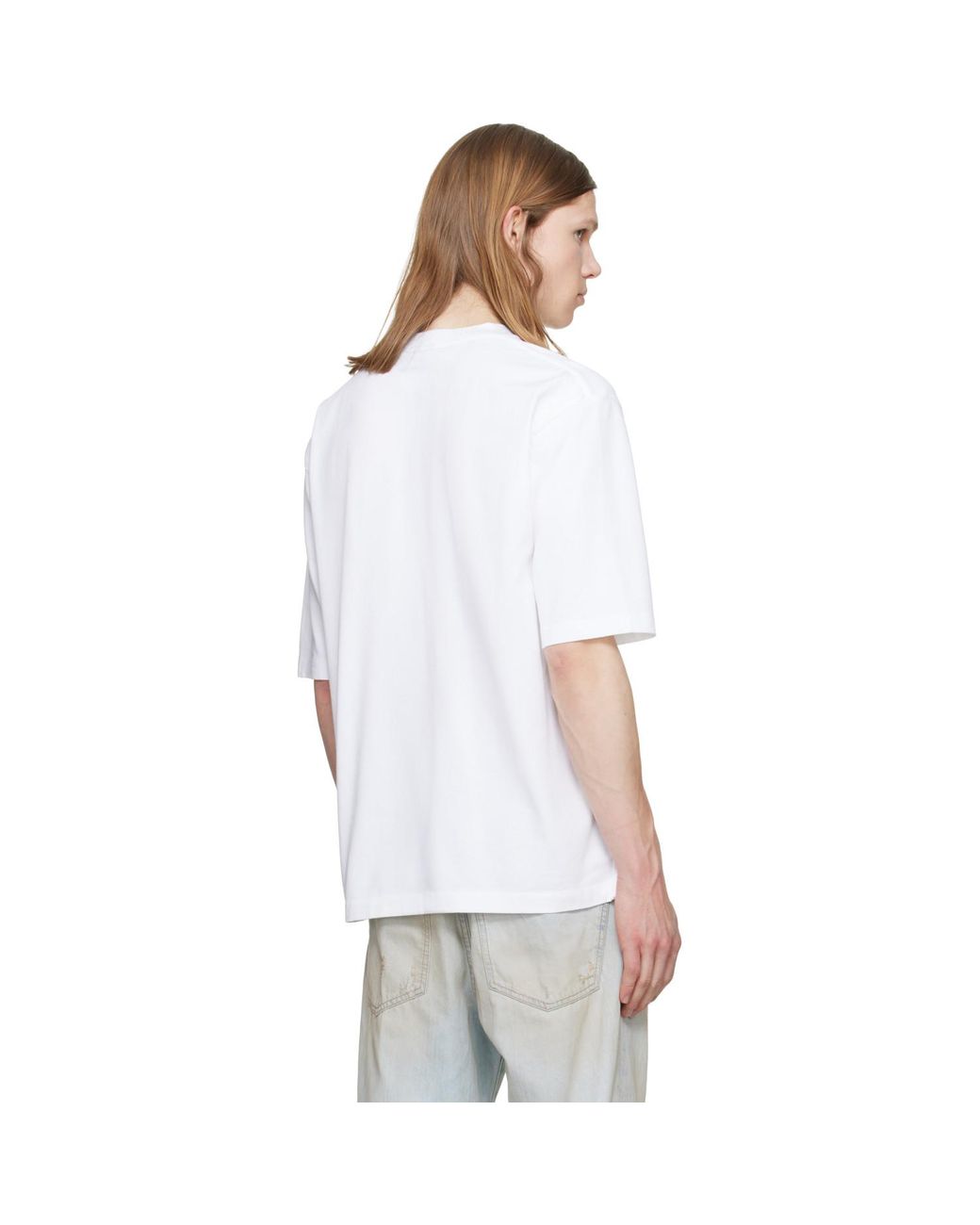 DSquared² White Rider Loose Fit T-Shirt for men
