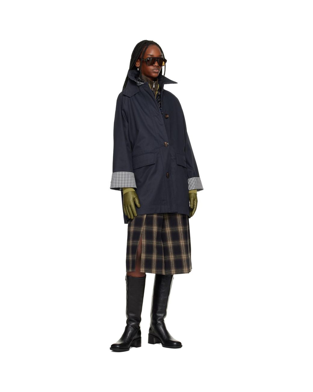 Barbour Blue Gabby Car Casual Trench Coat
