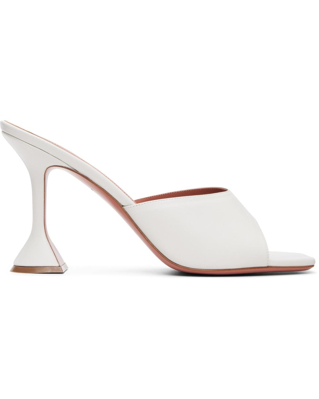 AMINA MUADDI White Lupita Slipper 95 Heeled Sandals