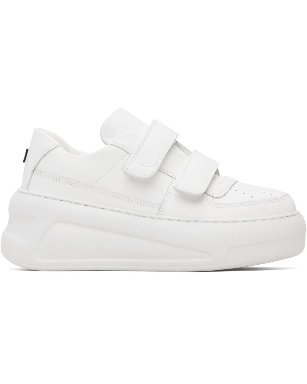 Acne Black Velcro Strap Platform Sneakers