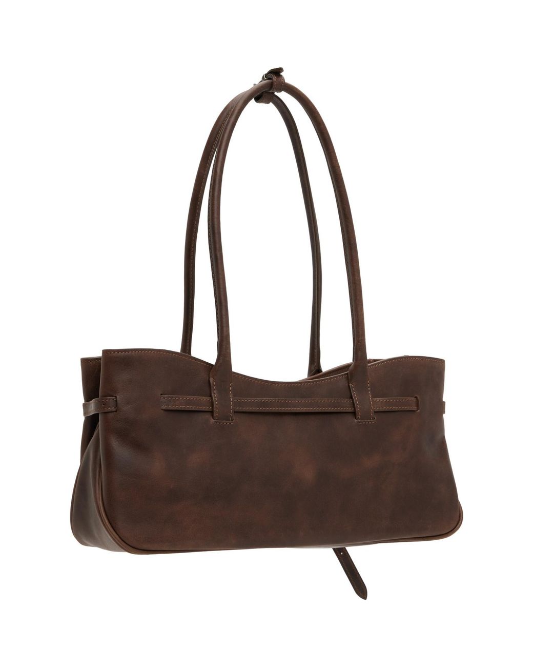 MARGE SHERWOOD Brown Leather 'Grandma' Used Shoulder Bag