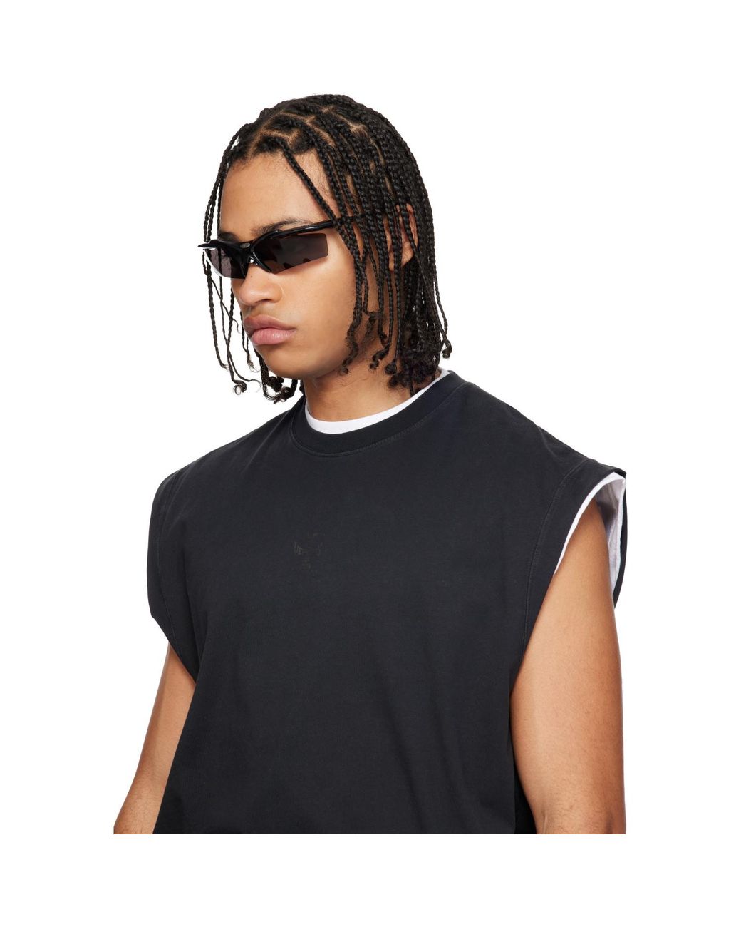 Balenciaga Black Turbo D-Frame Sunglasses for men