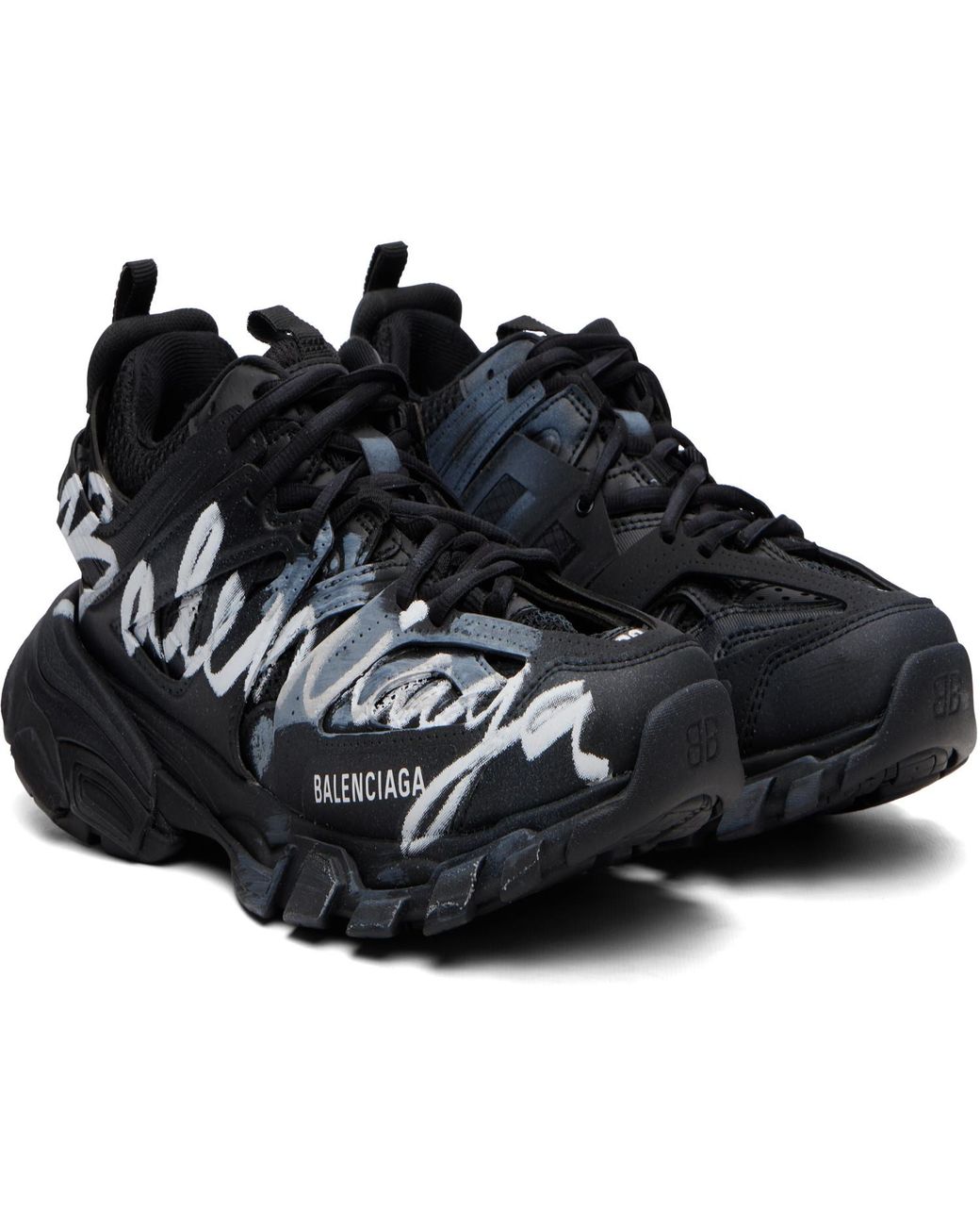 Balenciaga Black Track Signature Sneakers for men