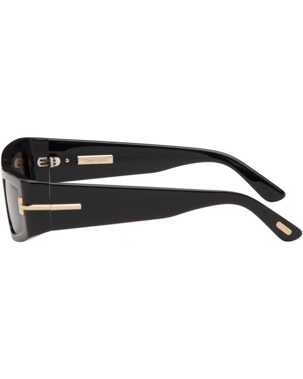 Tom Ford Gray Icon Rectangular Acetate Sunglasses