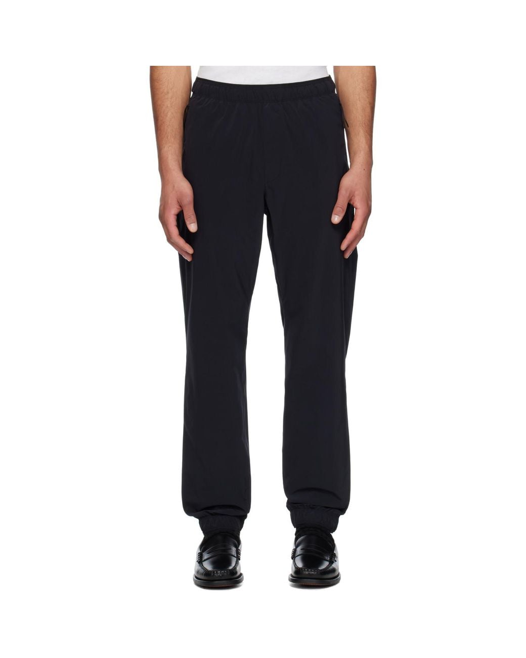 Moncler Black Logo Patch Jogging Trousers for men