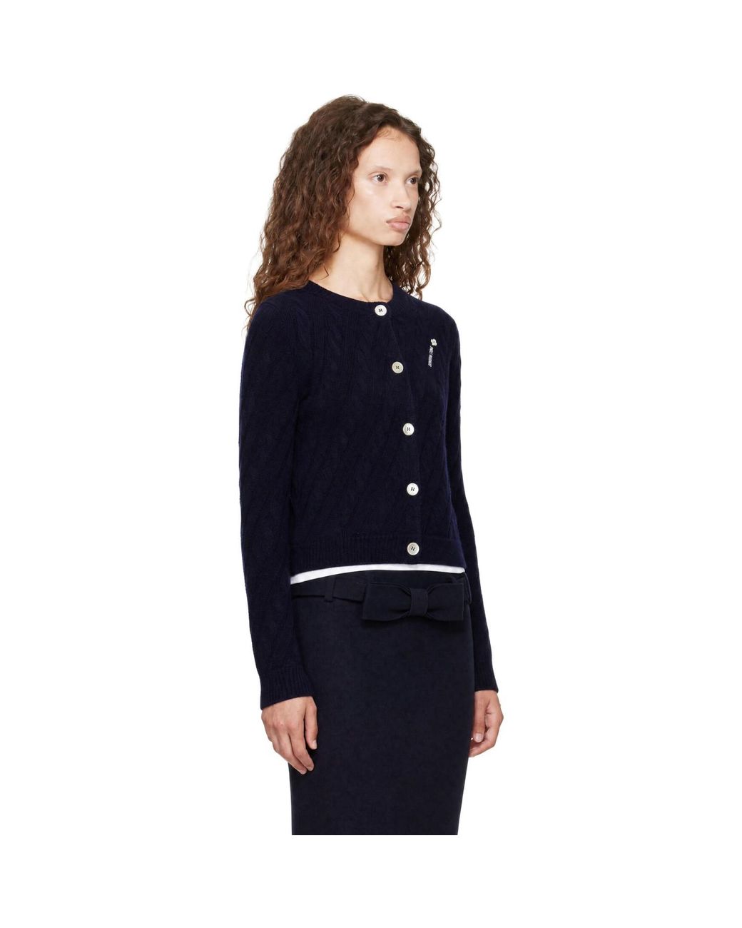 ShuShu/Tong Blue Cable Knit Cardigan