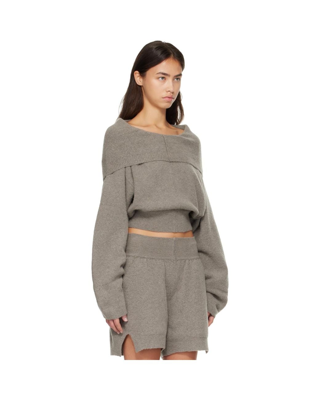 Rick Owens Gray Tower Pull Hoodie