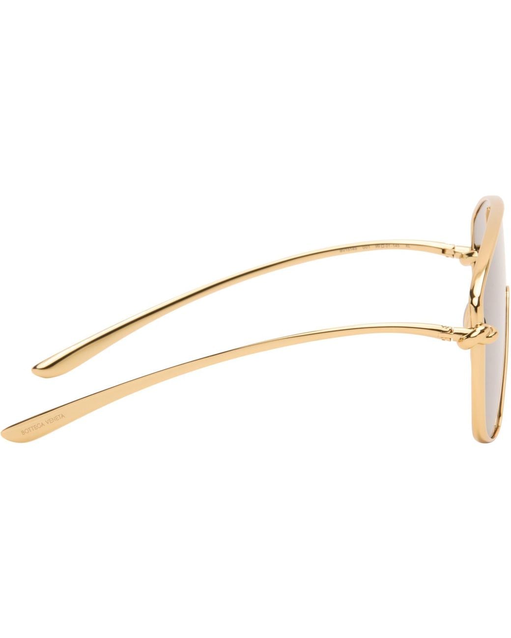 Bottega Veneta Gray Knot Shield Sunglasses
