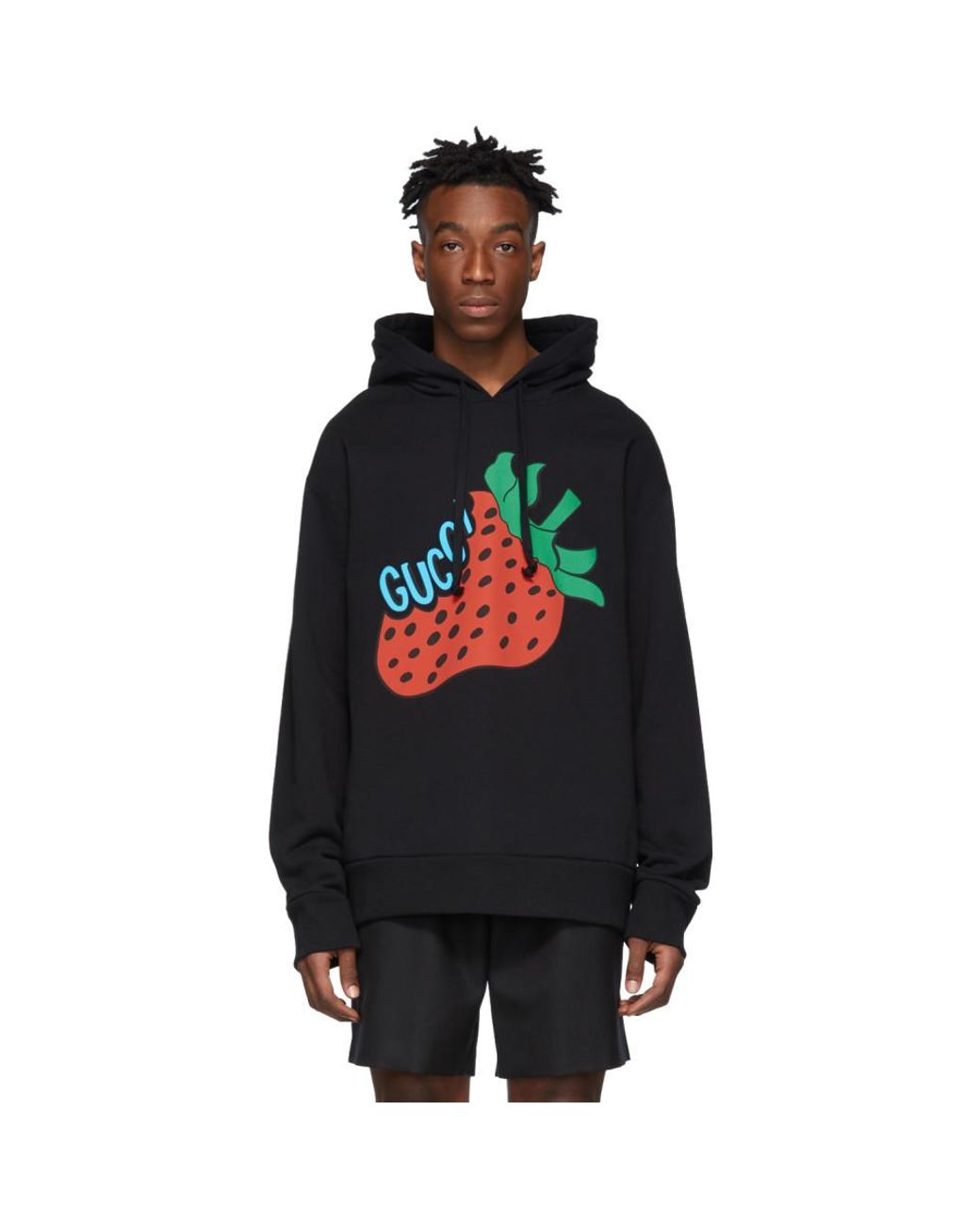 white adidas hoodie with strawberries