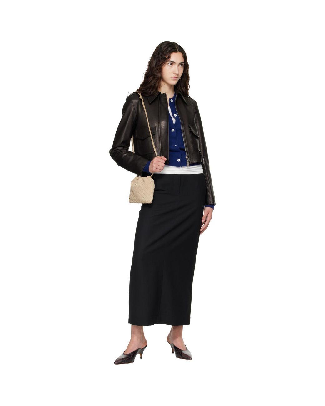 Khaite Black Cordelia Leather Jacket
