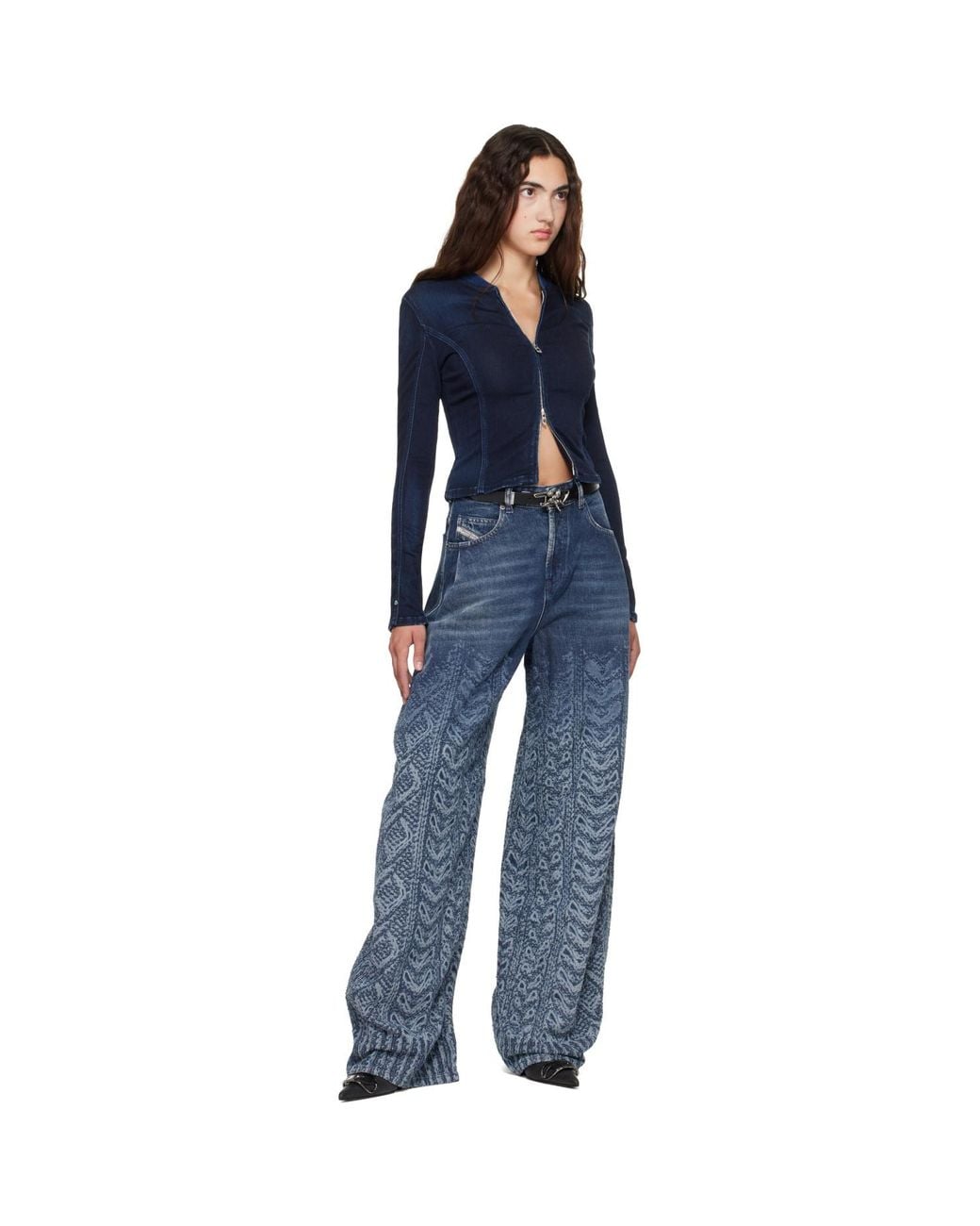 DIESEL Blue Cropped Jogg Jacket