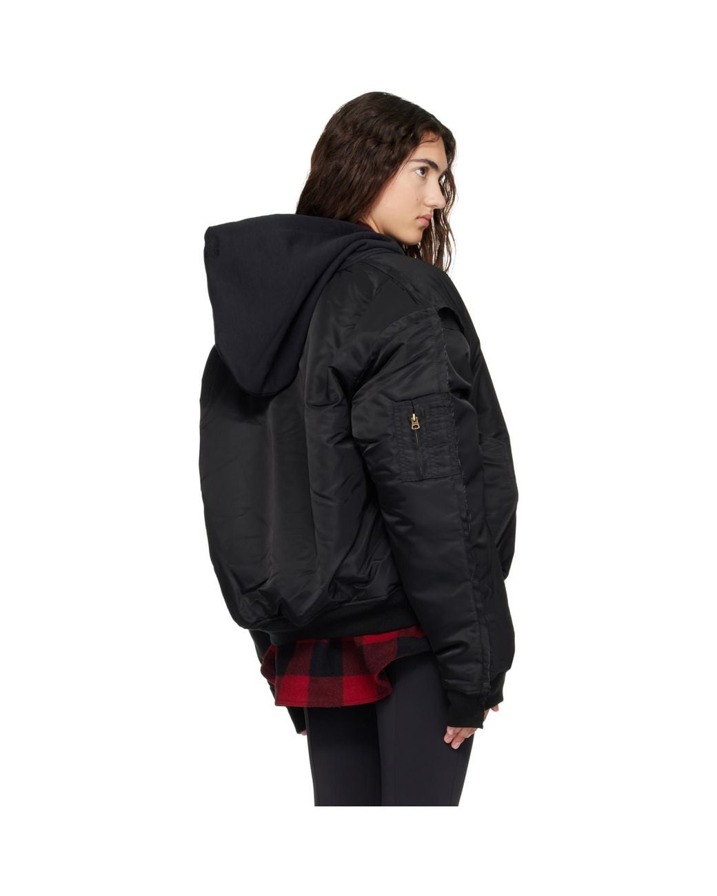 Vetements Black Reconstructed Bomber Jacket