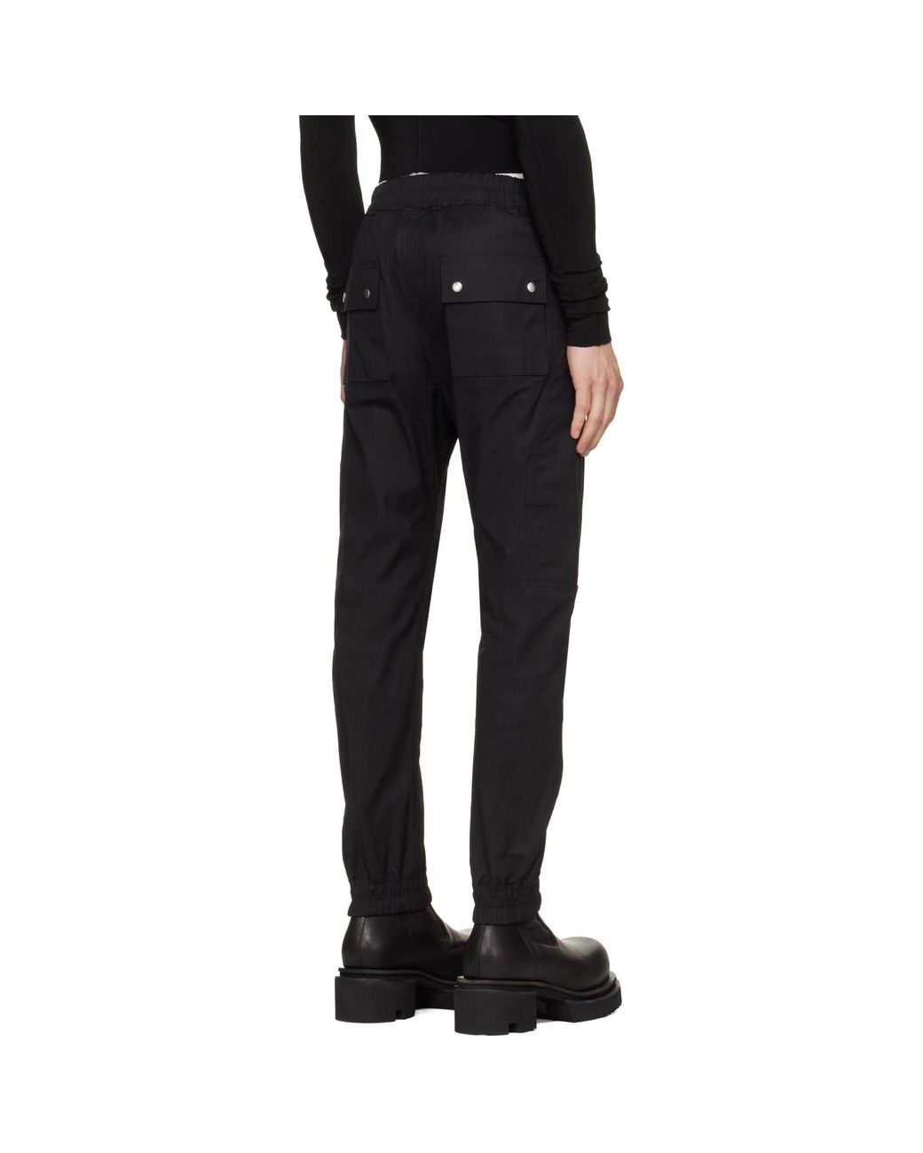 Rick Owens Black Tower Heizer Cargo Pants for men