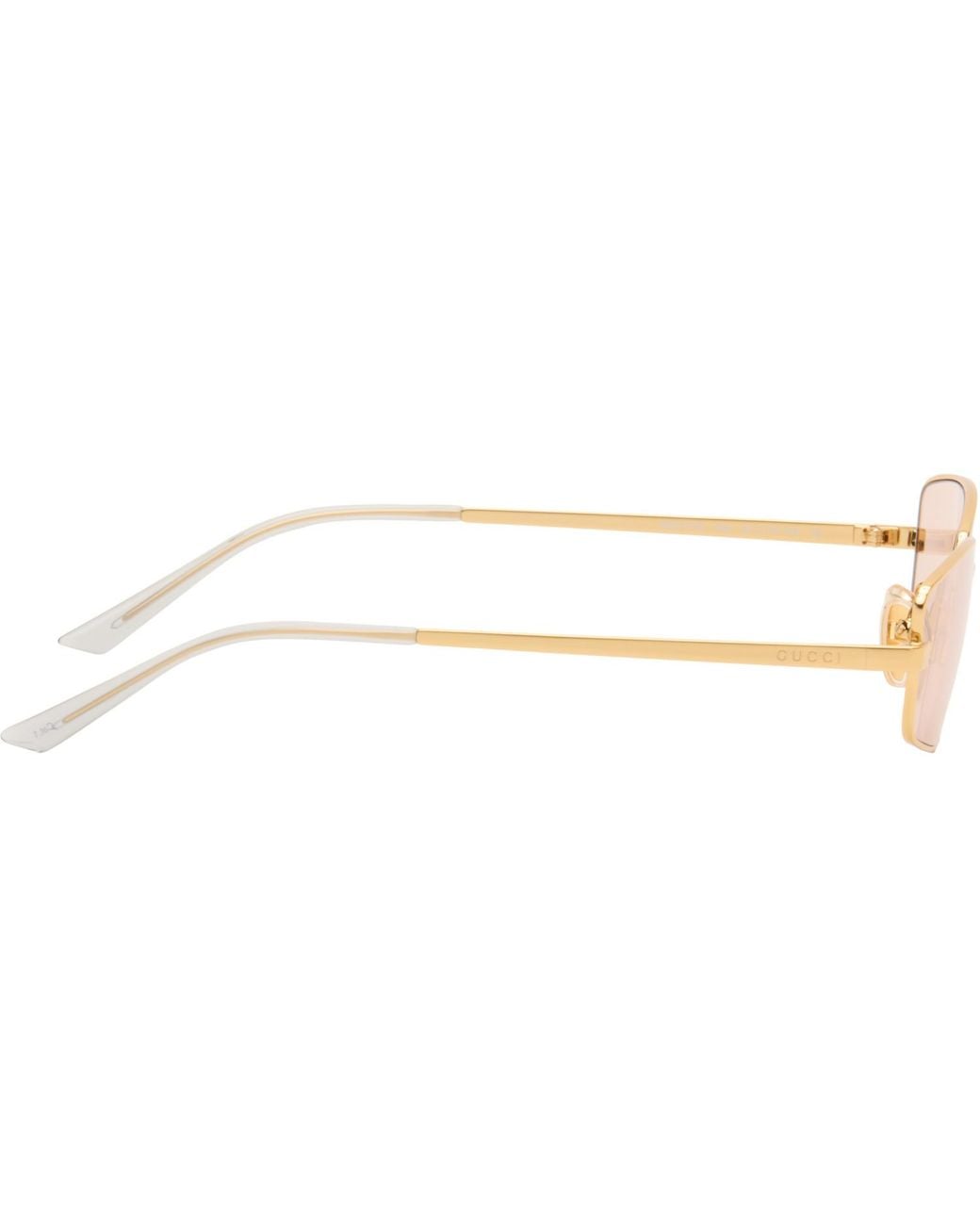 Gucci Pink Rectangular Frame Sunglasses