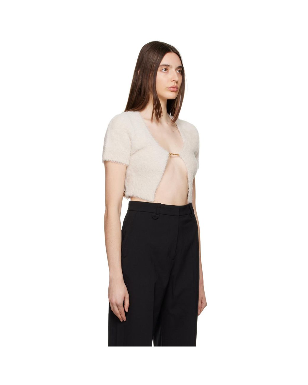 Jacquemus Black Off-white 'la Maille Neve' Cardigan