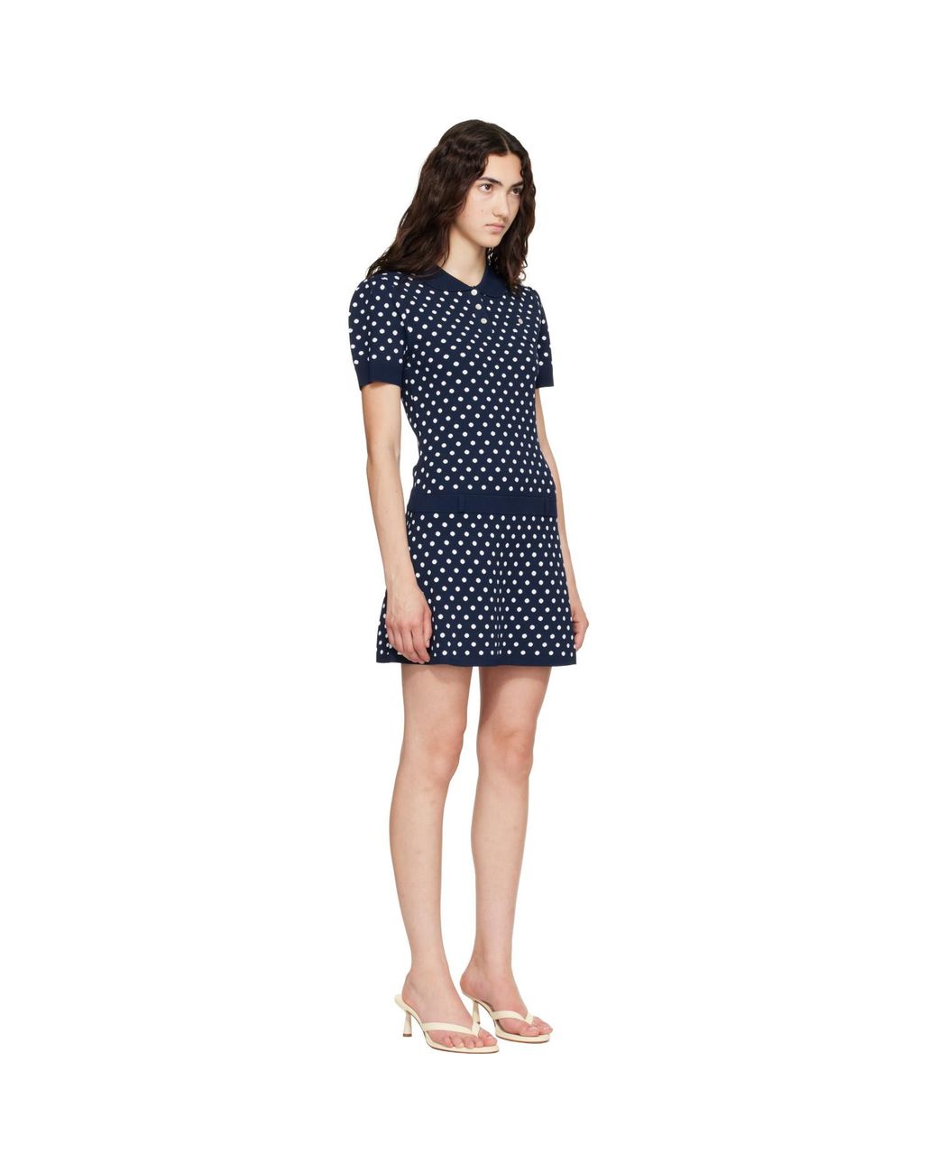 Sandy Liang Blue Tumi Sweater Minidress