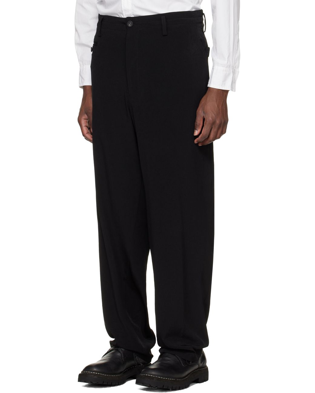 Yohji Yamamoto Black Box Pocket Trousers for men