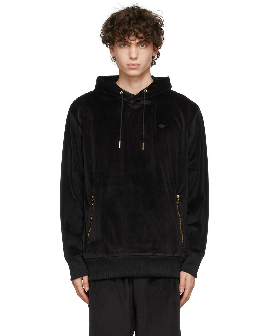 adidas velour hoodie