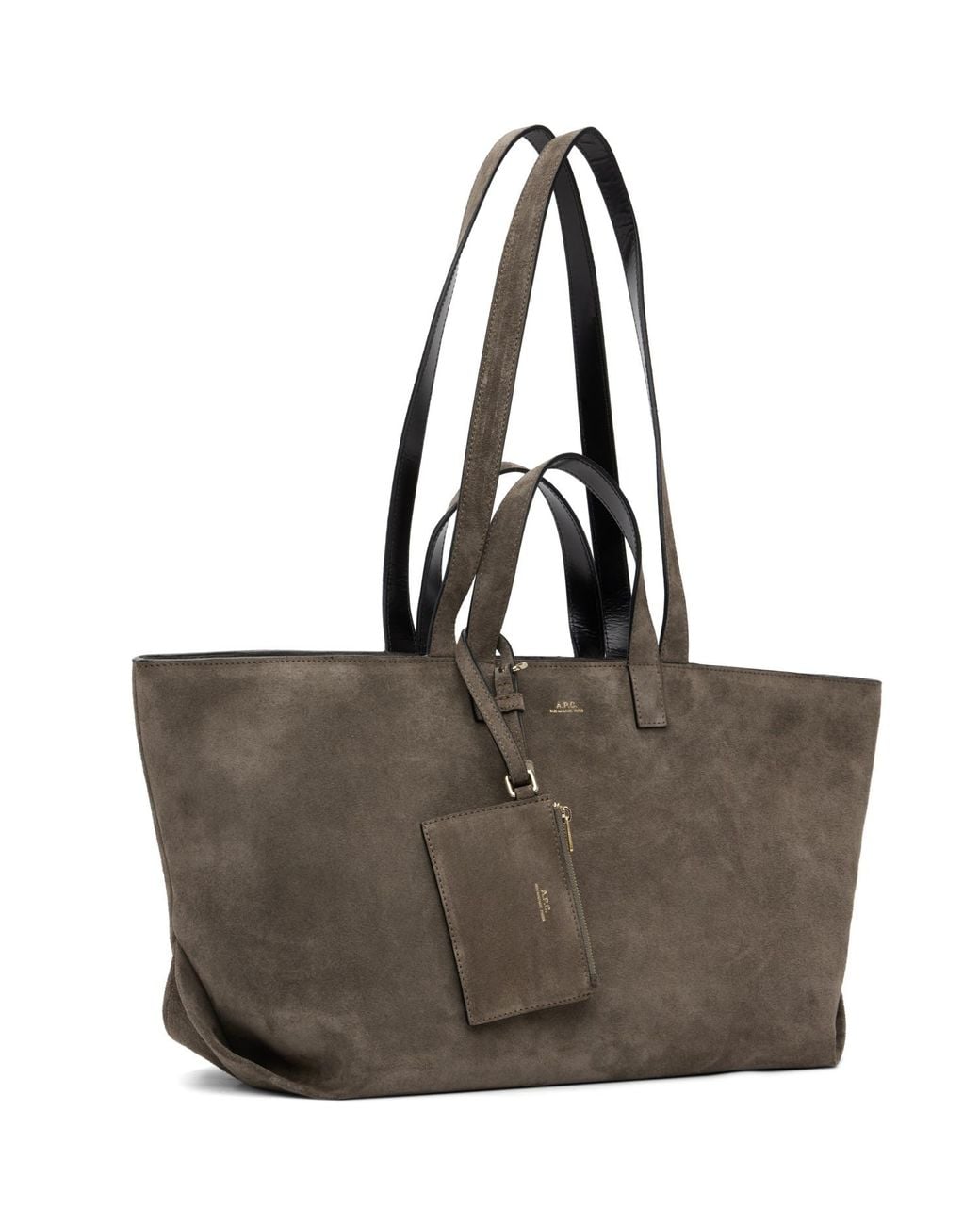A.P.C. Brown Taupe 'Le Drummer' Tote