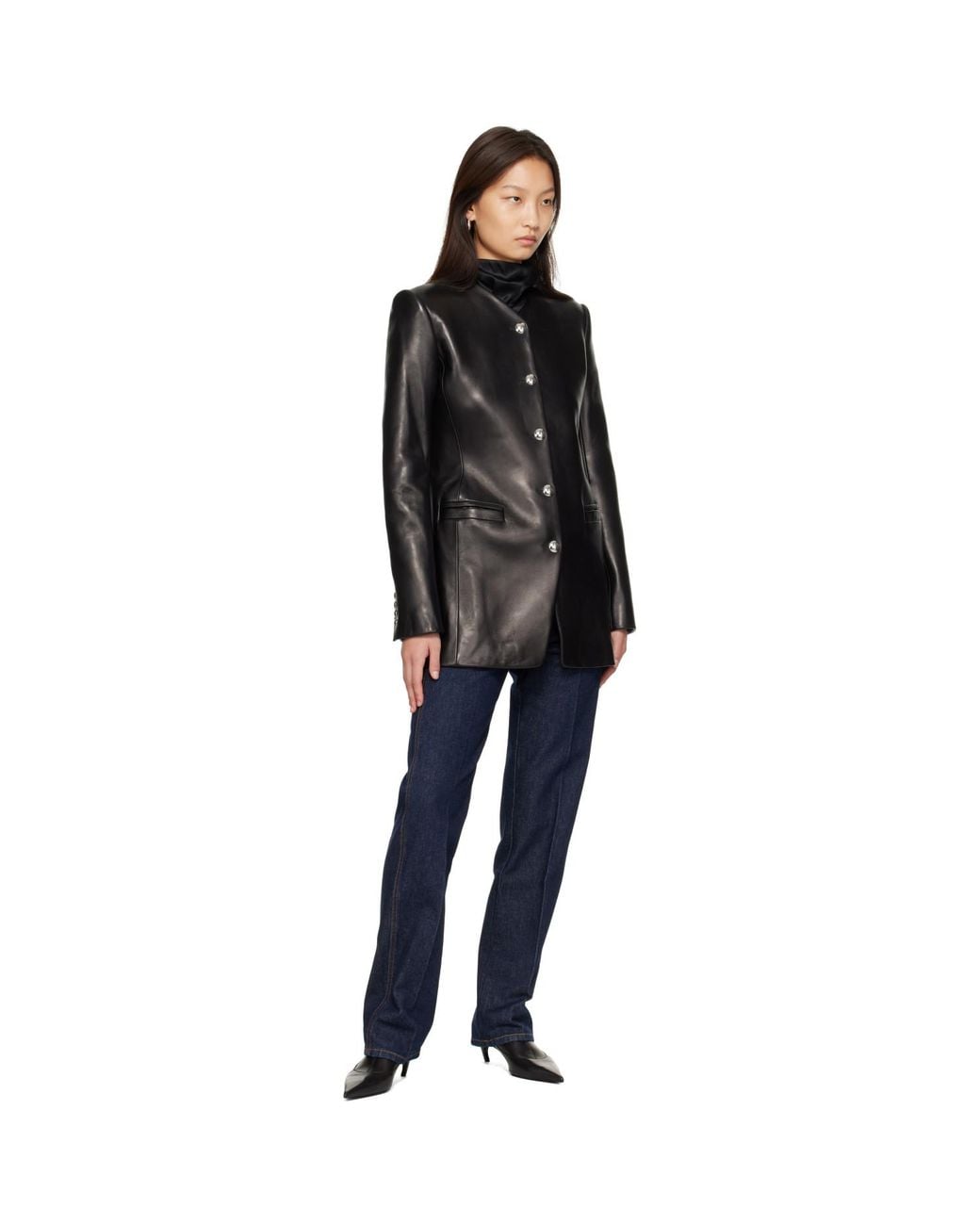 Khaite Black Valerie Mid-Calf Boots