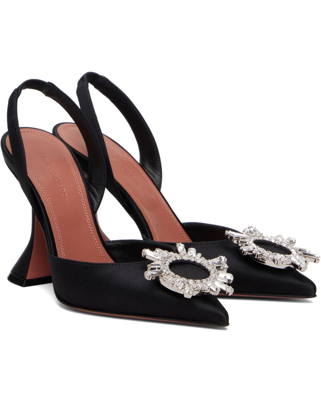 AMINA MUADDI Black Begum Sling 95 Heels