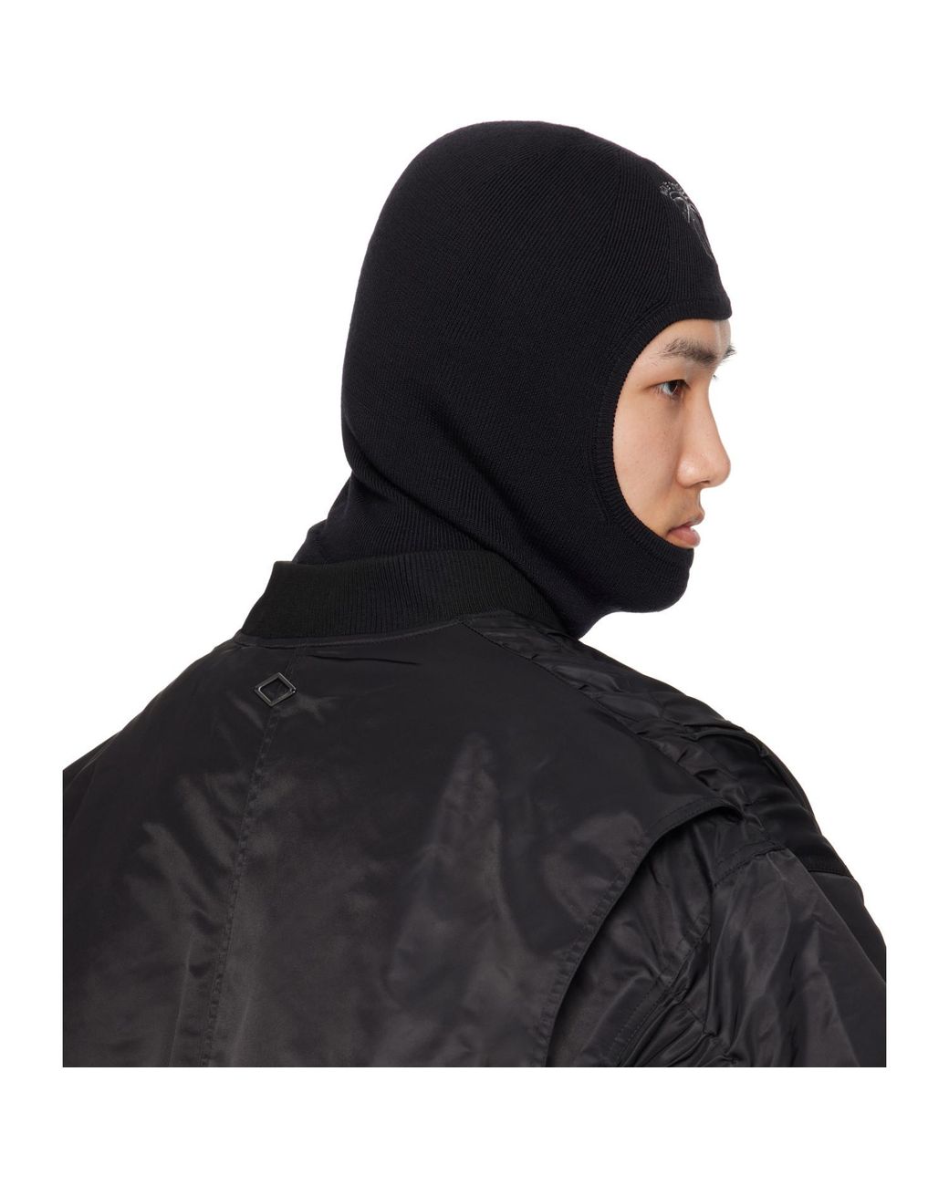 Acne Black Wool Balaclava for men