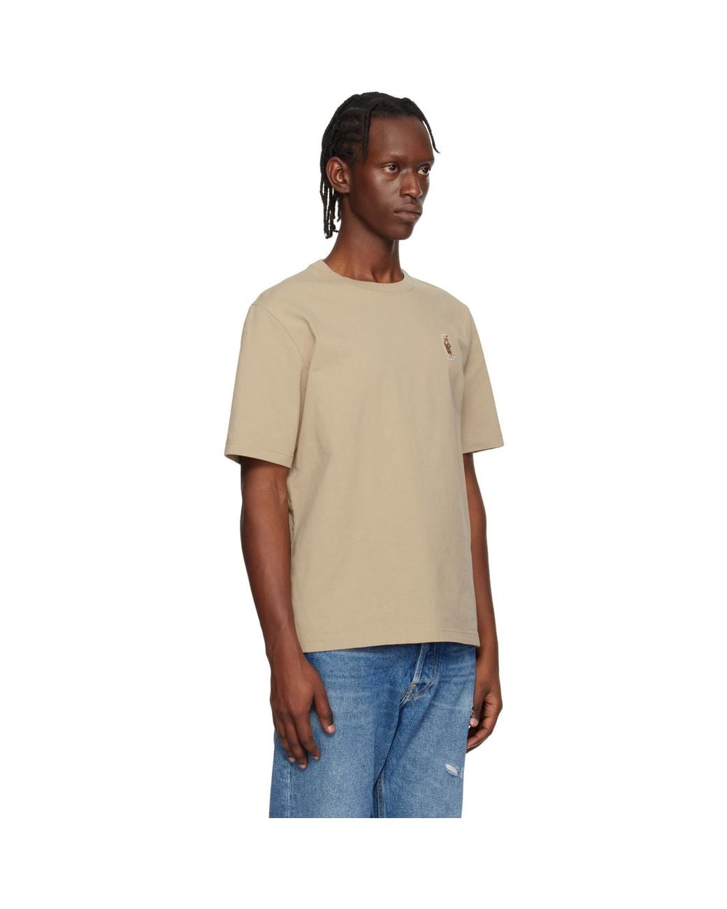 Maison Kitsuné Blue Dressed Fox Comfort T-Shirt for men