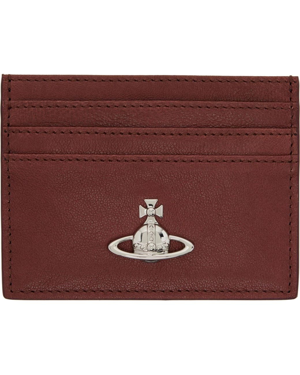 Vivienne Westwood Brown Flat Card Holder for men