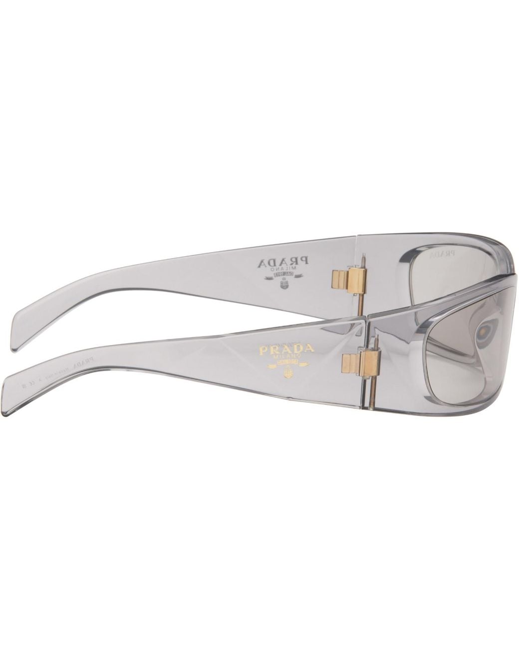 Prada Gray 'Prada Symbole' Sunglasses for men