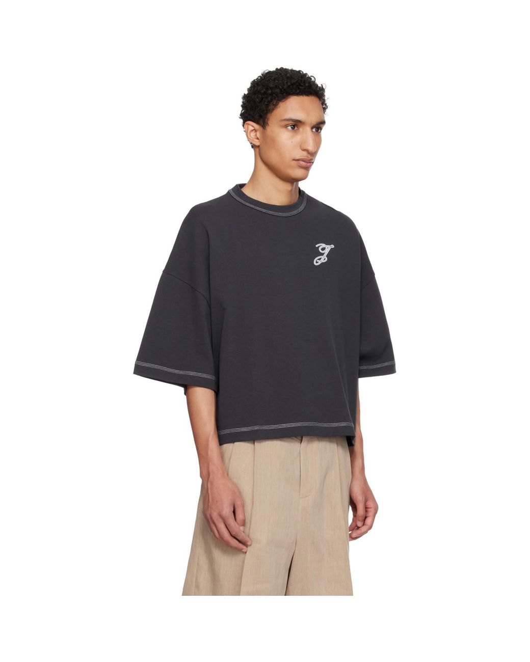 Jacquemus Blue 'The Letro' T-Shirt for men