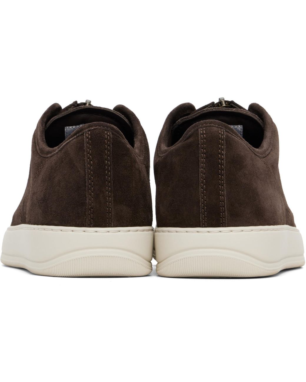 Lanvin Black Dbb1 Suede Zip Sneakers for men