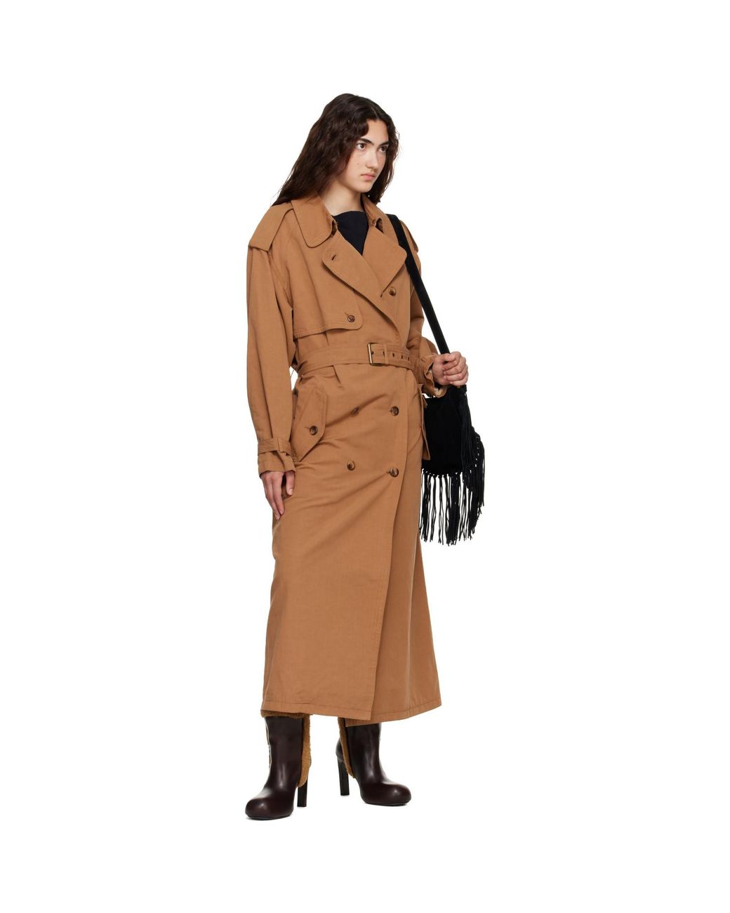 Isabel Marant Brown Tan Violette Cotton Trench Coat
